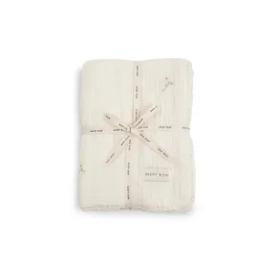 Avery Row Embroidered Muslin Blanket - Wild Chamomile