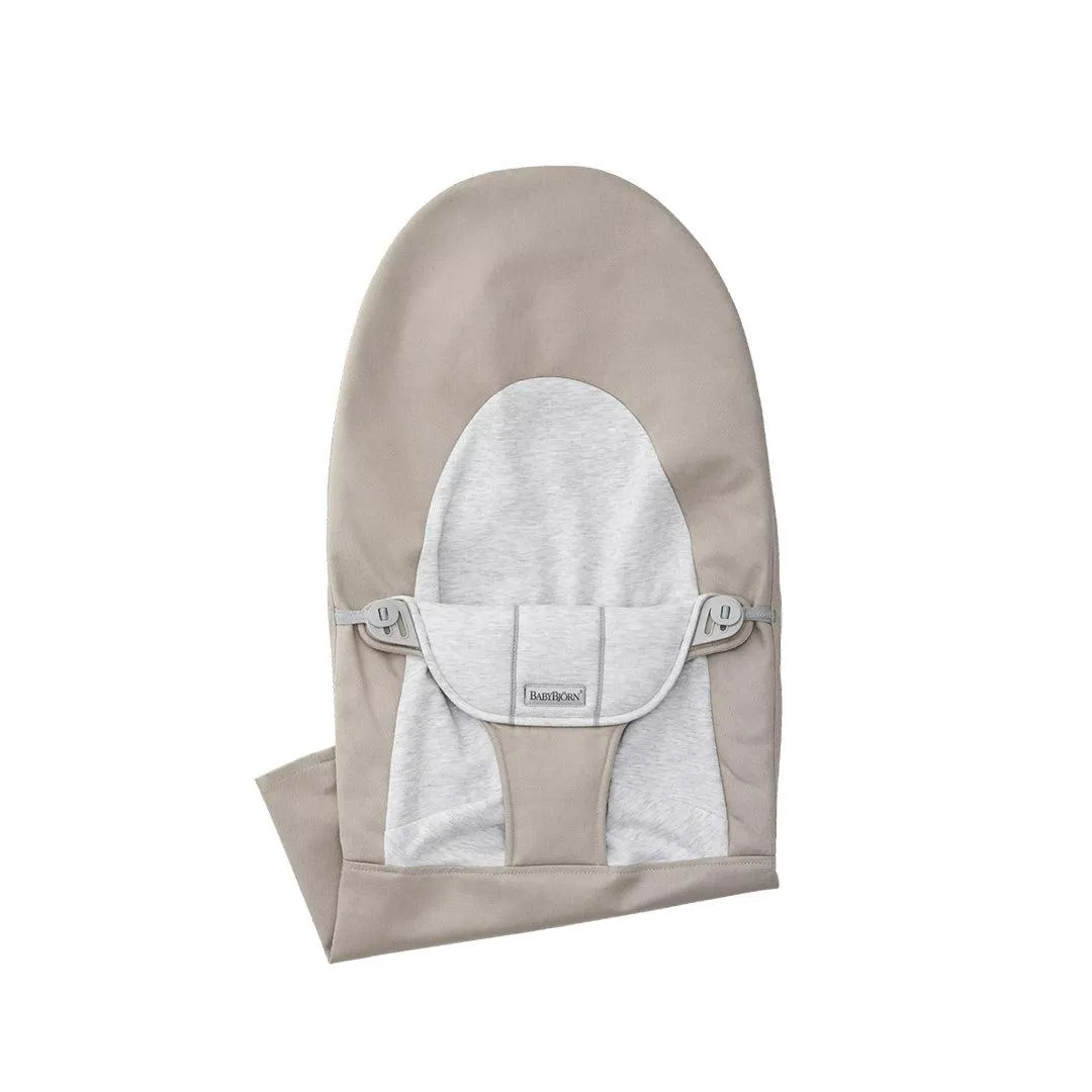 BabyBjrn Baby Bouncer Bliss Seat Fabric - Beige/ Grey  - Woven/Jersey