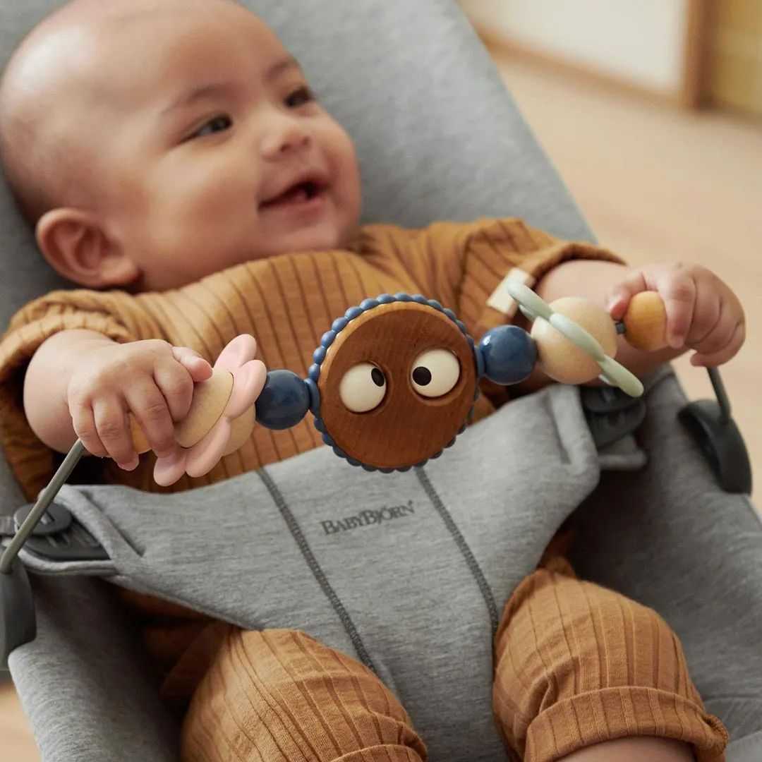 BabyBjrn Baby Bouncer Bliss   Toy - Googly Eyes Pastel - Grey Beige - Mesh