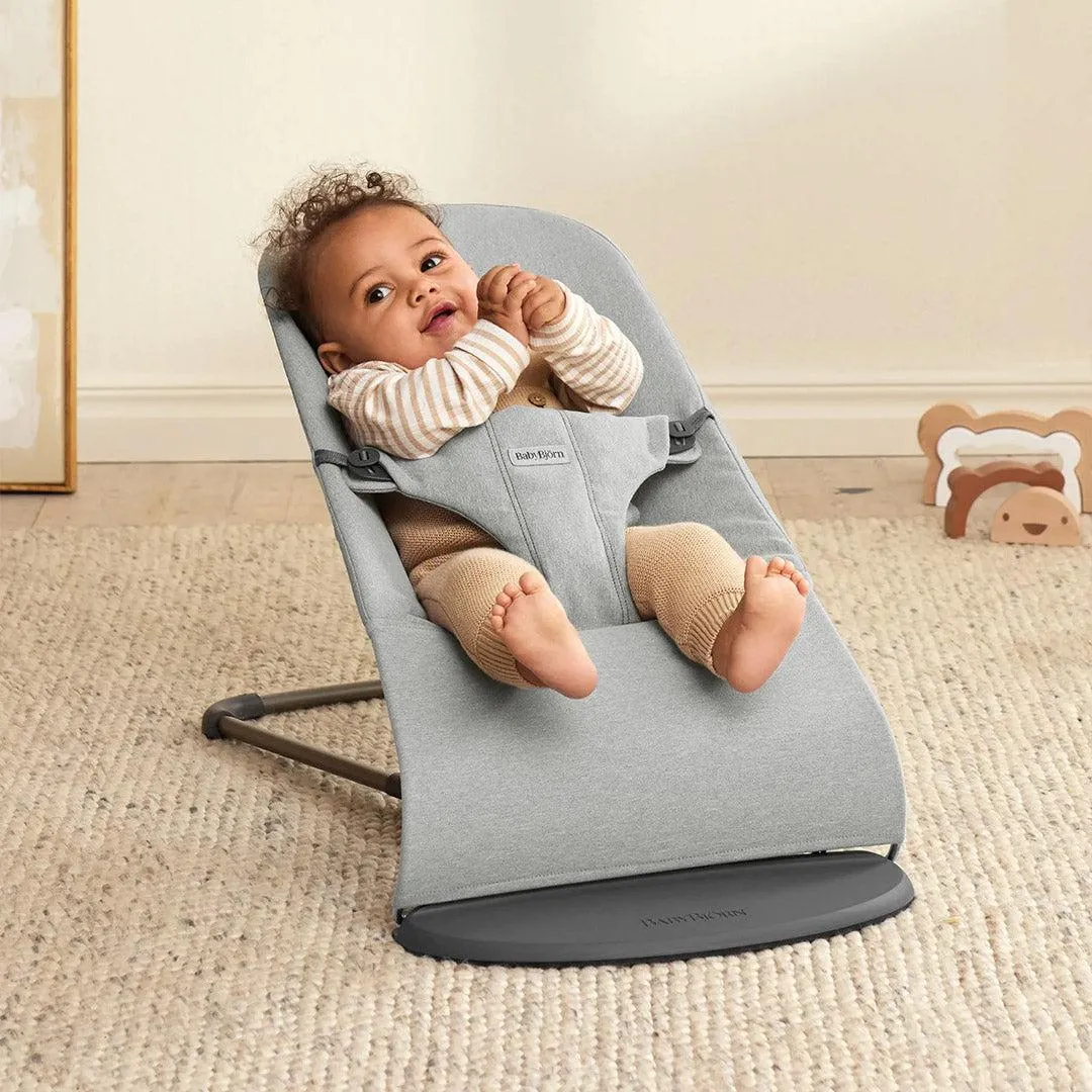 BabyBjrn Bouncer Bliss Woven Mlange - Light Grey