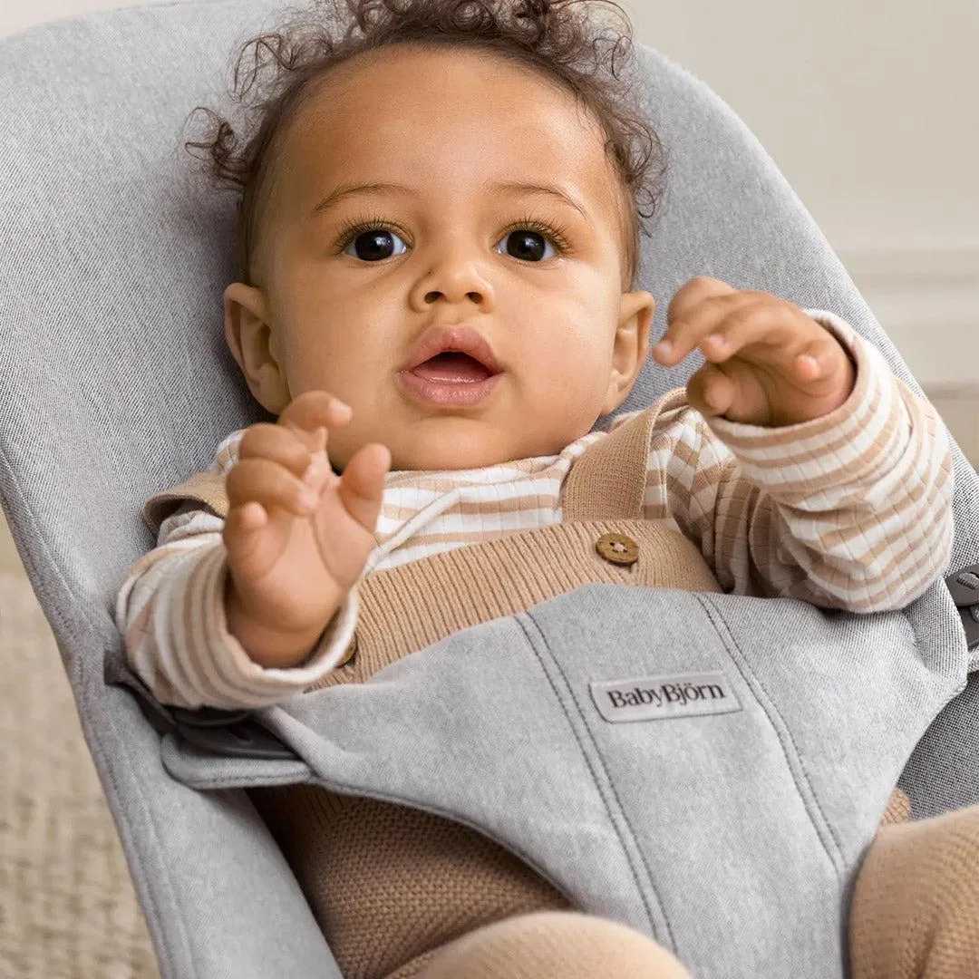 BabyBjrn Bouncer Bliss Woven Mlange - Light Grey