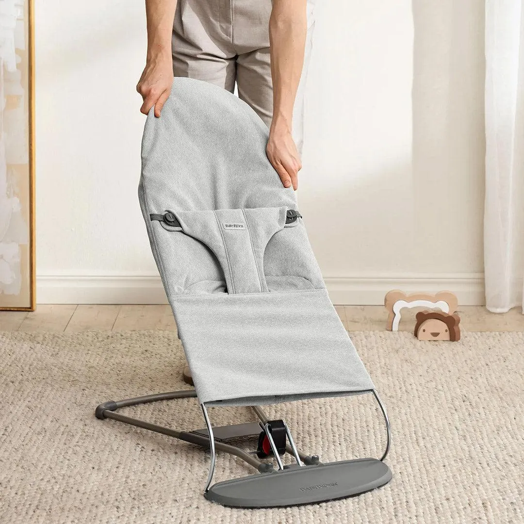 BabyBjrn Bouncer Bliss Woven Mlange - Light Grey