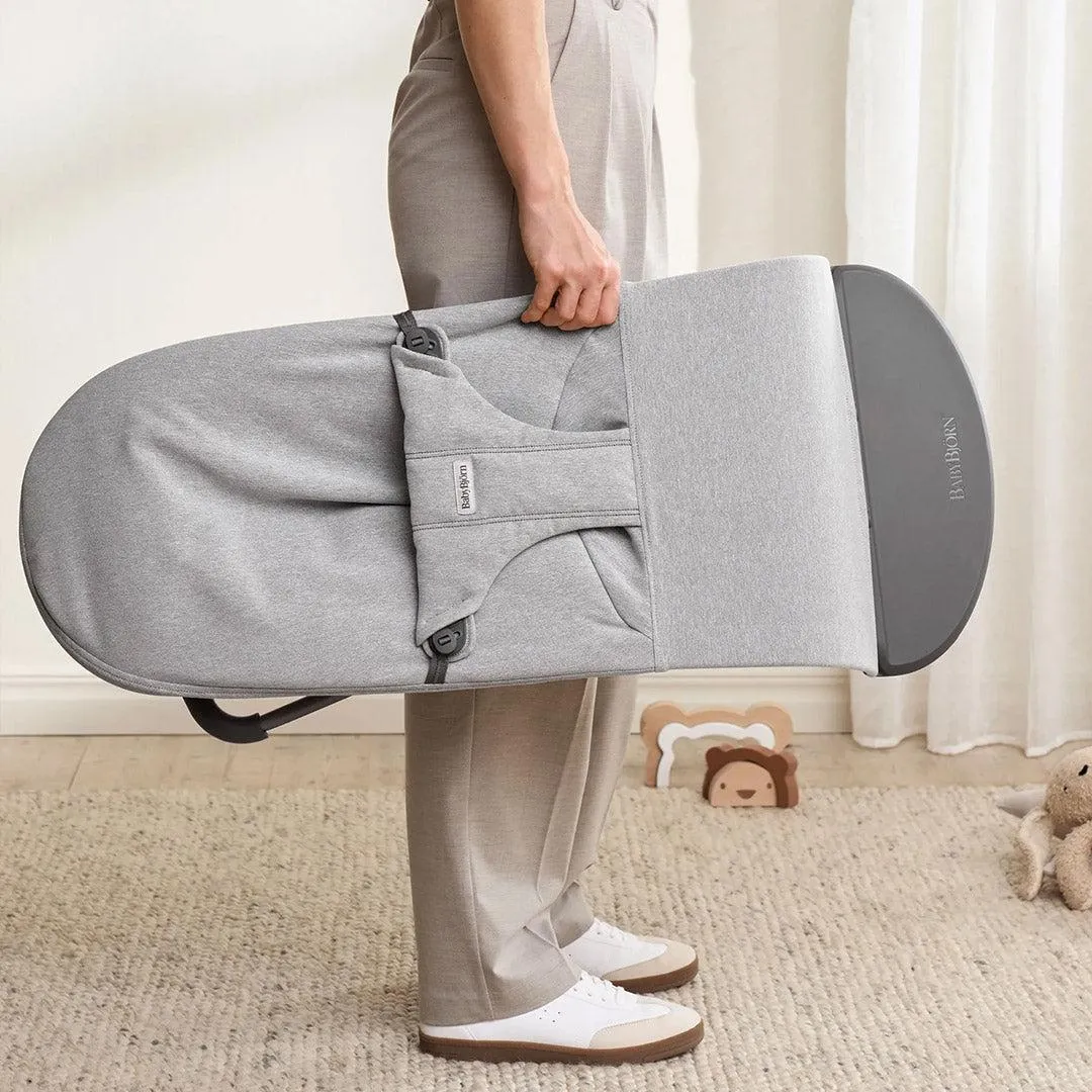 BabyBjrn Bouncer Bliss Woven Mlange - Light Grey