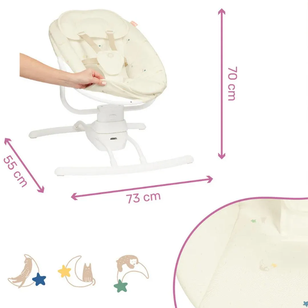 Badabulle Lateral Swing With Remote - Cream