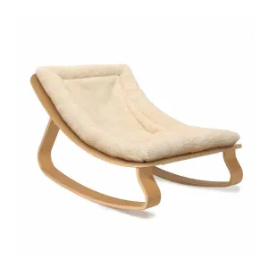 Charlie Crane LEVO Baby Rocker - Beech   Teddy Fur Milk