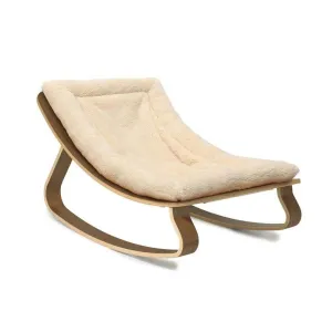 Charlie Crane LEVO Baby Rocker - Walnut   Teddy Fur Milk