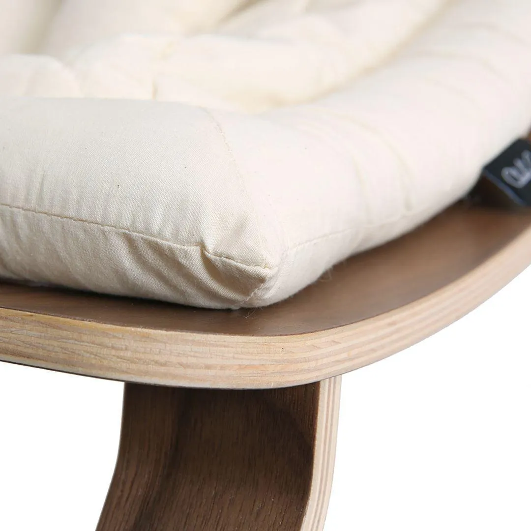 Charlie Crane Walnut  LEVO Baby Rocker - Organic White