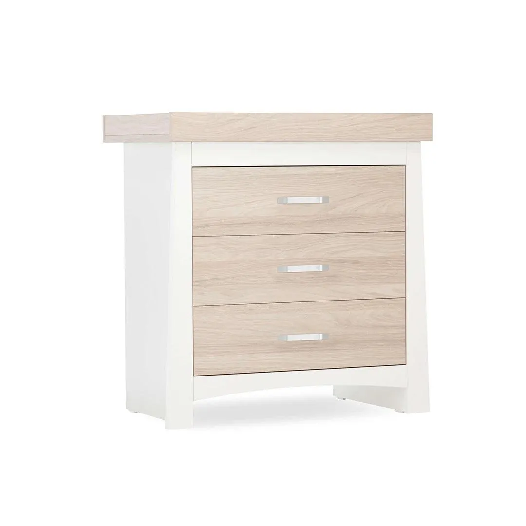 CuddleCo Ada 3-Drawer Dresser - White/Ash