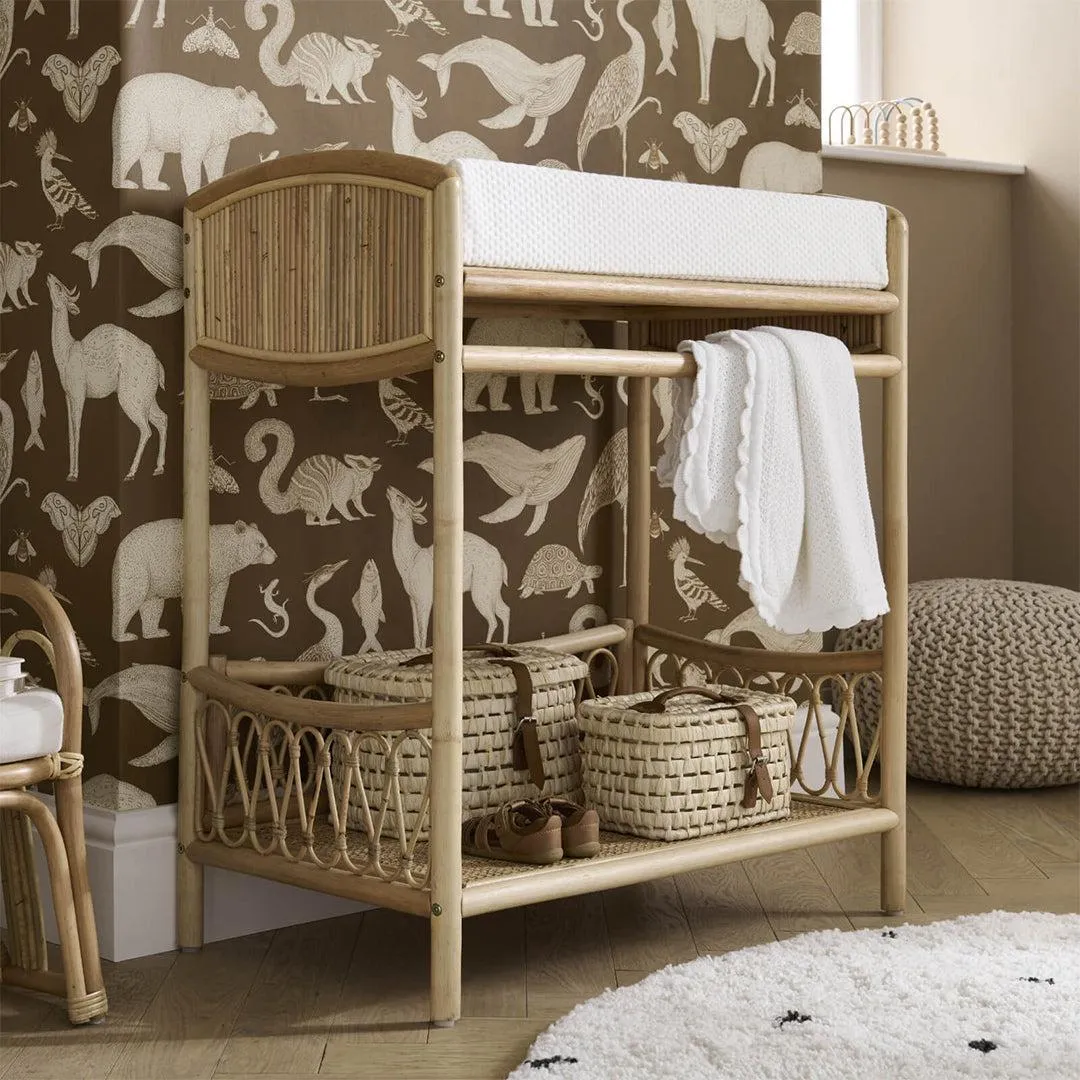 CuddleCo Aria Changer   Hanging Rail - Rattan