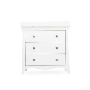 CuddleCo Clara 3-Drawer Dresser   Changer - White