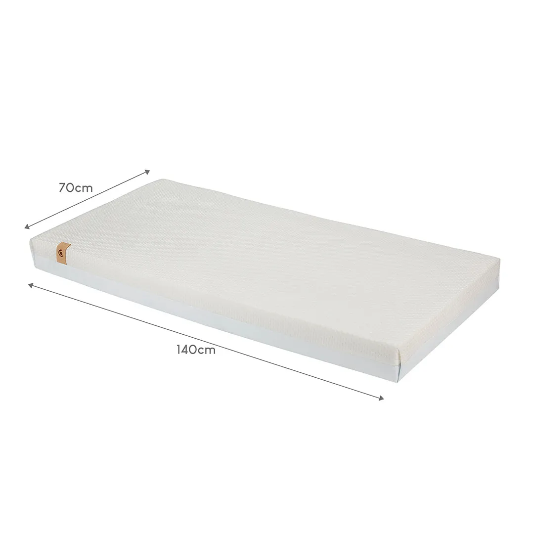 CuddleCo Signature Hypo Allergenic Bamboo Pocket Sprung Cot Bed Mattress - White
