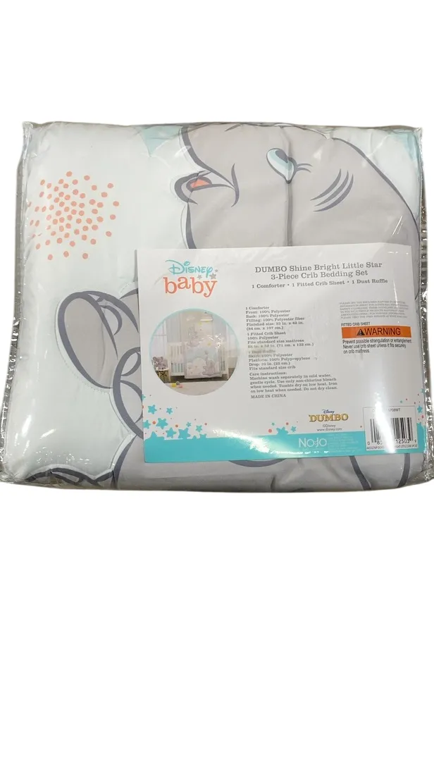 Disney Baby 3pc Bedding Set, Dumbo Shine Bright Little Star