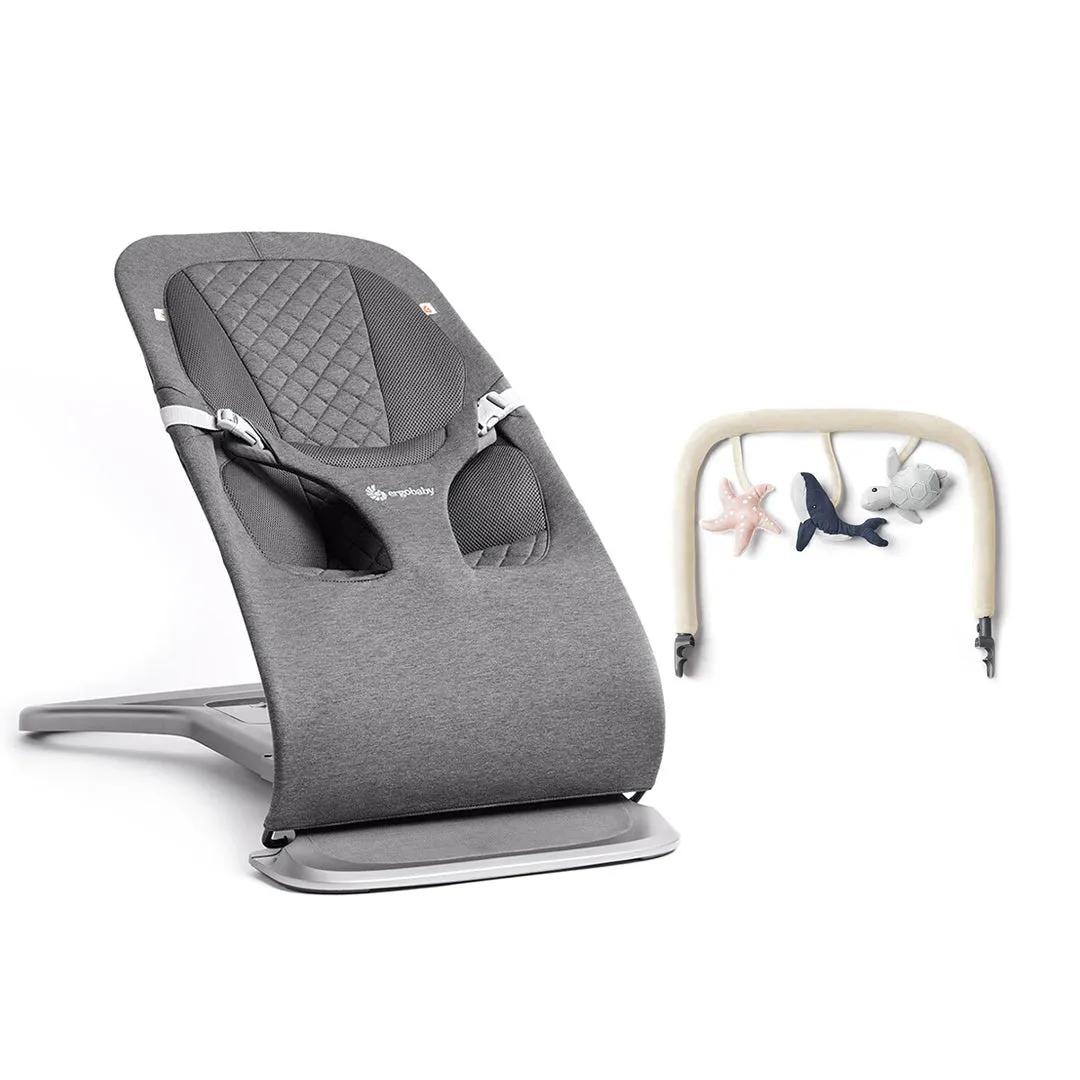 Ergobaby Evolve Baby Bouncer - Charcoal Grey