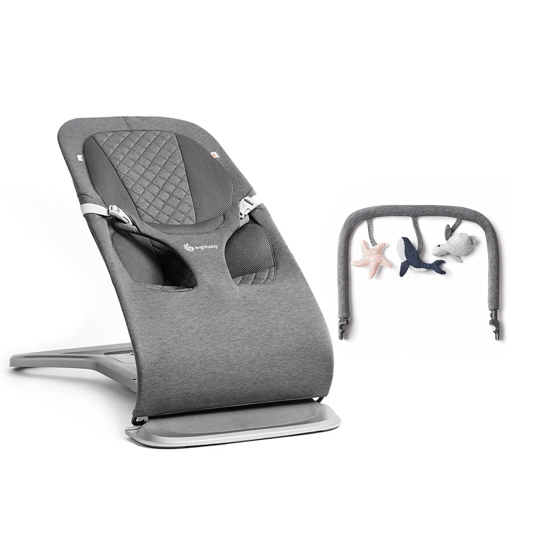 Ergobaby Evolve Baby Bouncer - Charcoal Grey