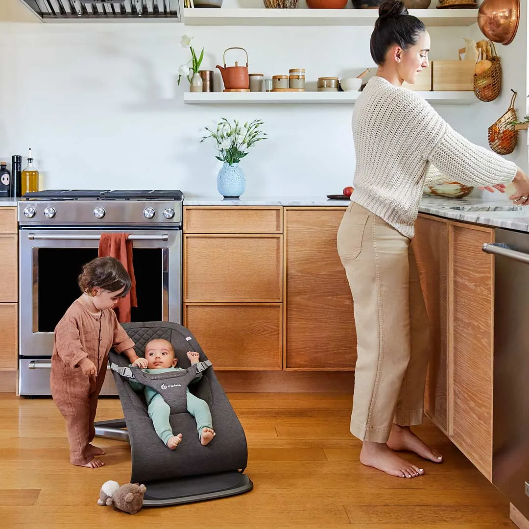 Ergobaby Evolve Baby Bouncer - Charcoal Grey