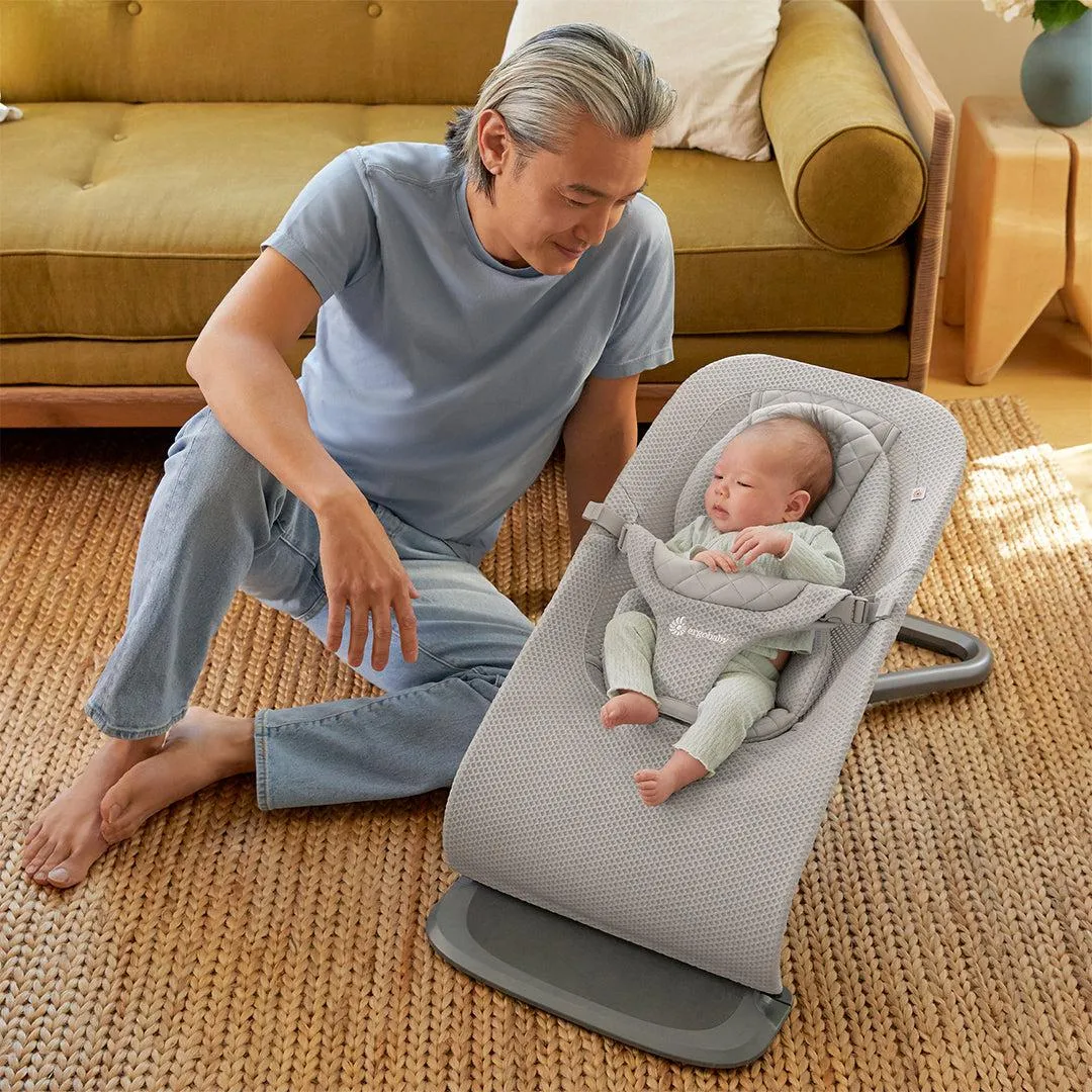 Ergobaby Evolve Mesh Baby Bouncer - Light Grey