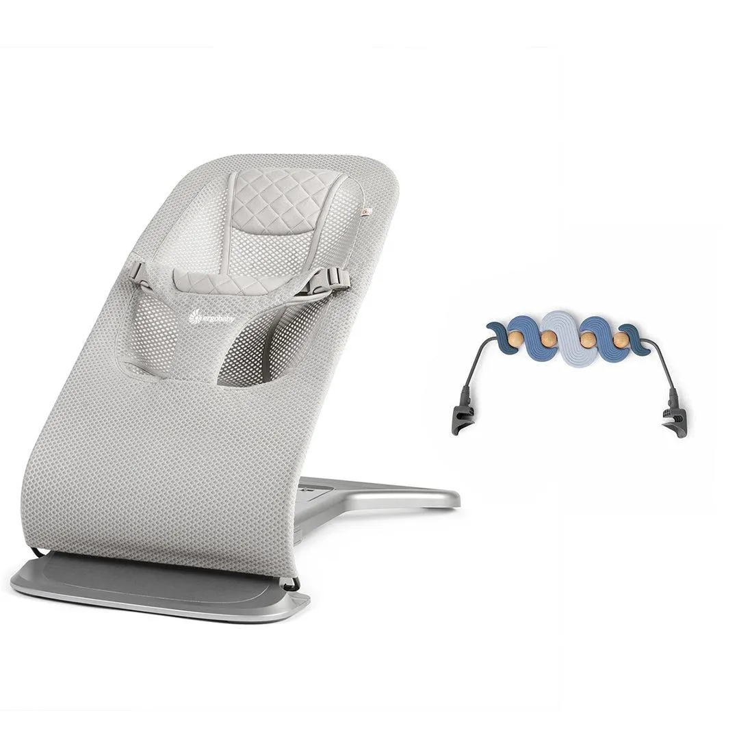 Ergobaby Evolve Mesh Baby Bouncer - Light Grey
