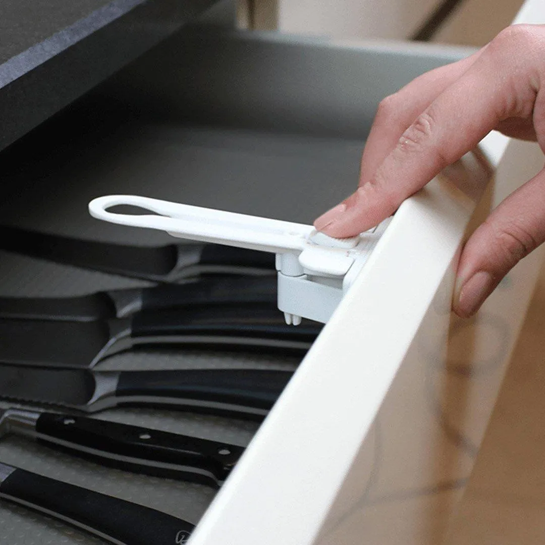 Fred Adhesive Top Drawer Catches - Pure White V2 - 2 Pack