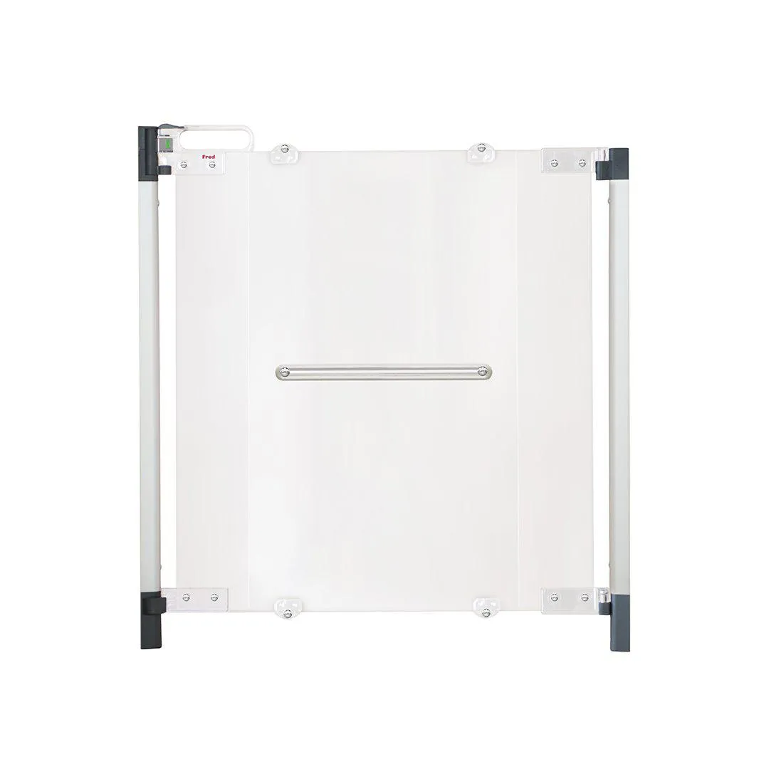Fred Screw Fit Stairgate - Clear Acrylic Panel/Dark Grey Fittings