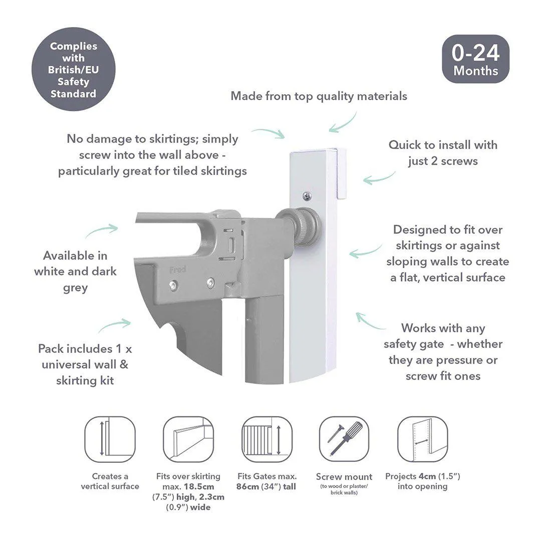 Fred Universal Wall   Skirting Kit - Pure White