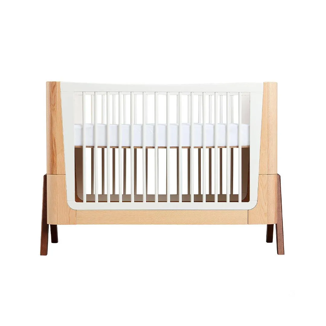 Gaia Baby Hera Cot Bed   Bedside Crib Two Piece Bundle - Natural   Walnut