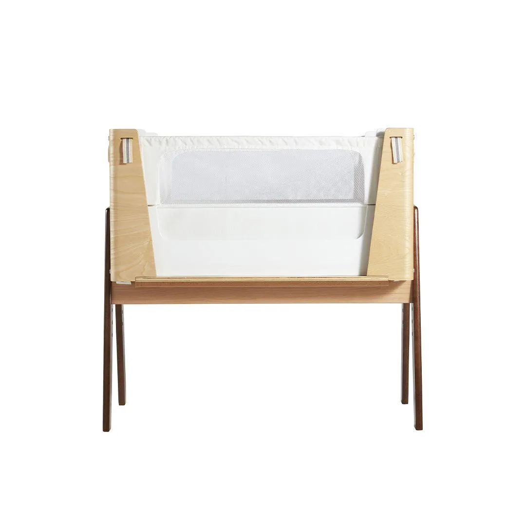 Gaia Baby Hera Cot Bed   Bedside Crib Two Piece Bundle - Natural   Walnut