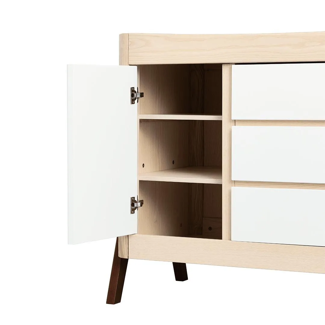 Gaia Baby Hera Cot Bed   Dresser Two Piece Bundle - Natural   Walnut