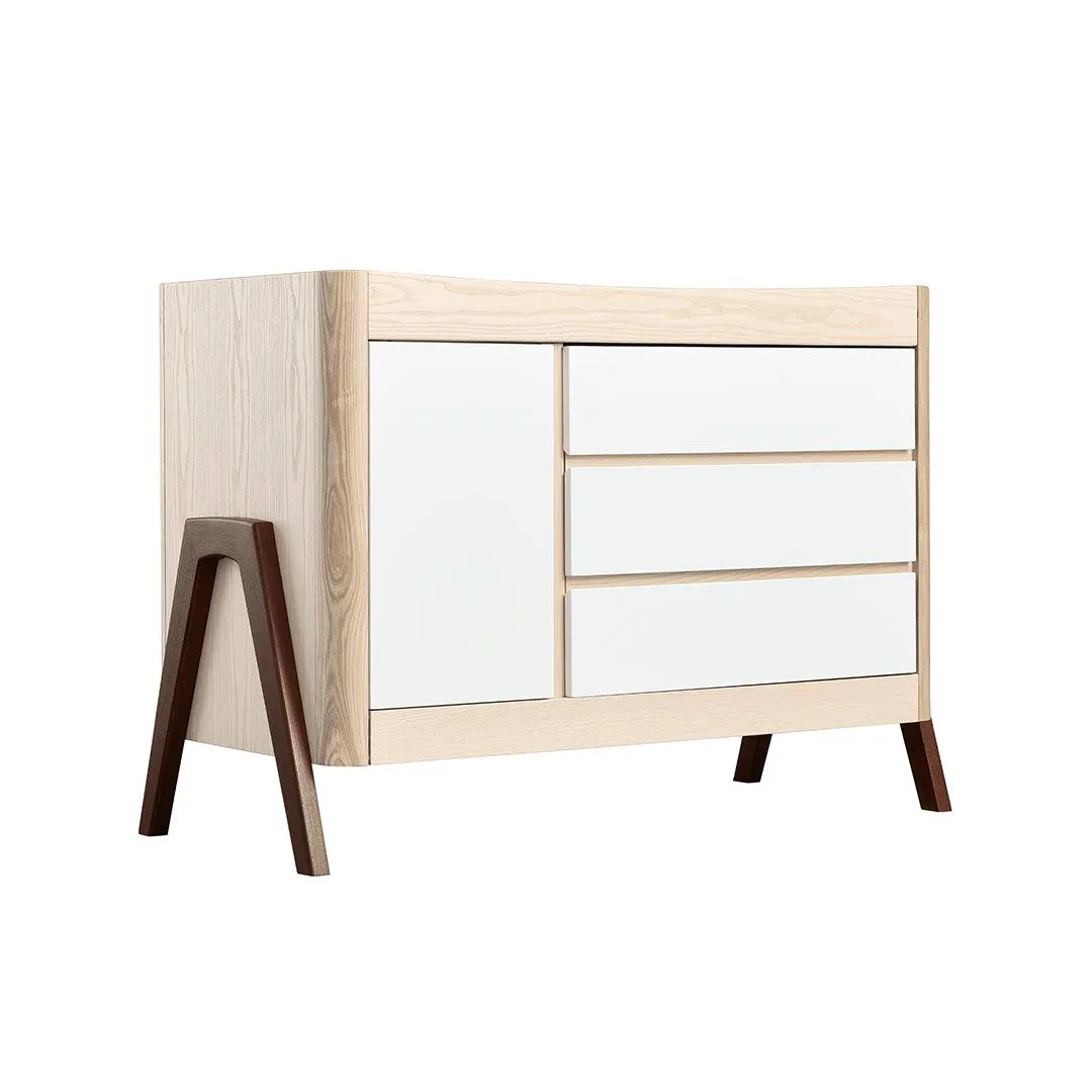 Gaia Baby Hera Cot Bed   Dresser Two Piece Bundle - Natural   Walnut