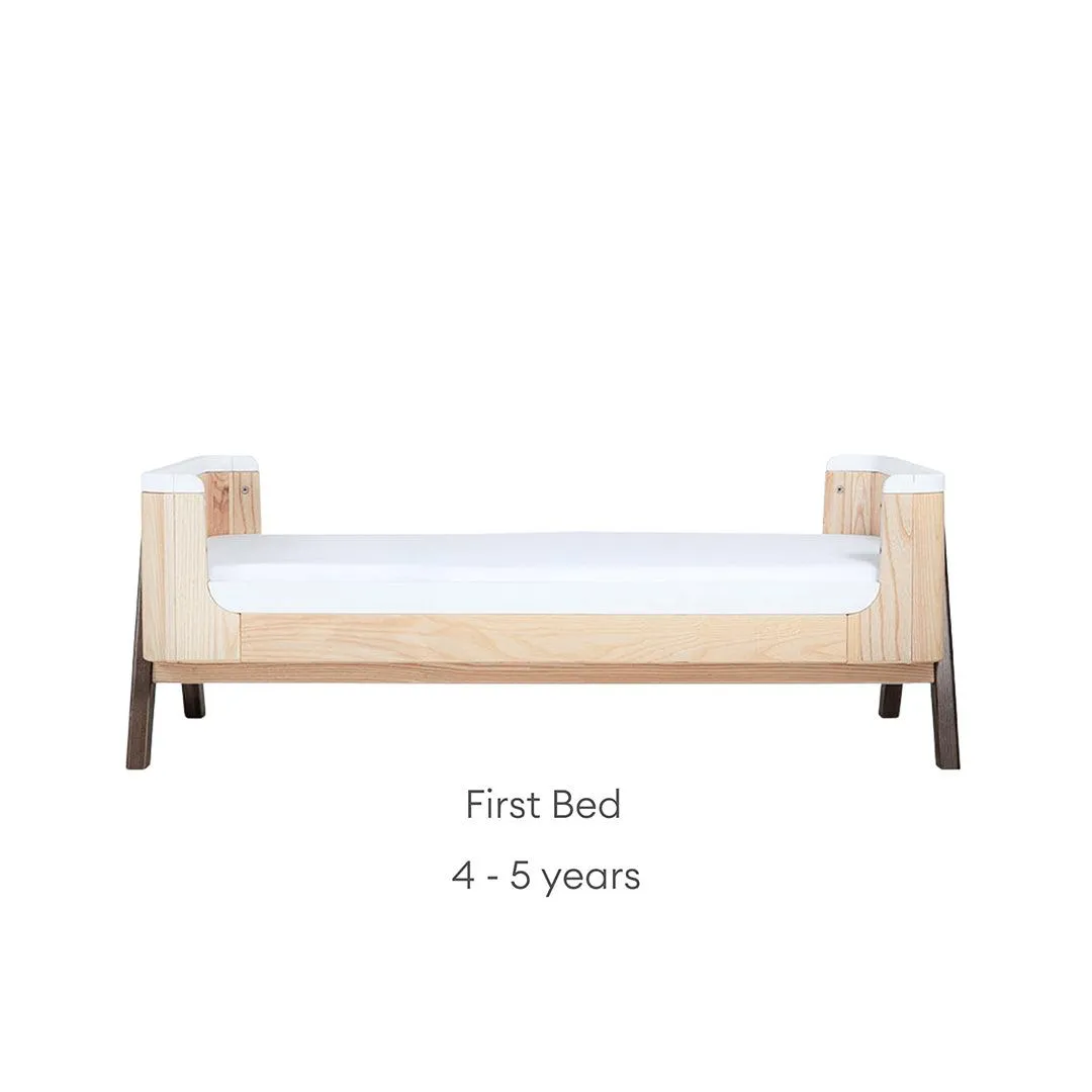 Gaia Baby Hera Cot Bed   Dresser Two Piece Bundle - Natural   Walnut