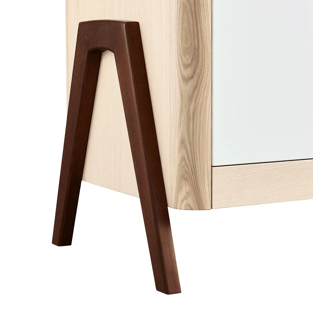 Gaia Baby Hera Cot Bed   Dresser Two Piece Bundle - Natural   Walnut