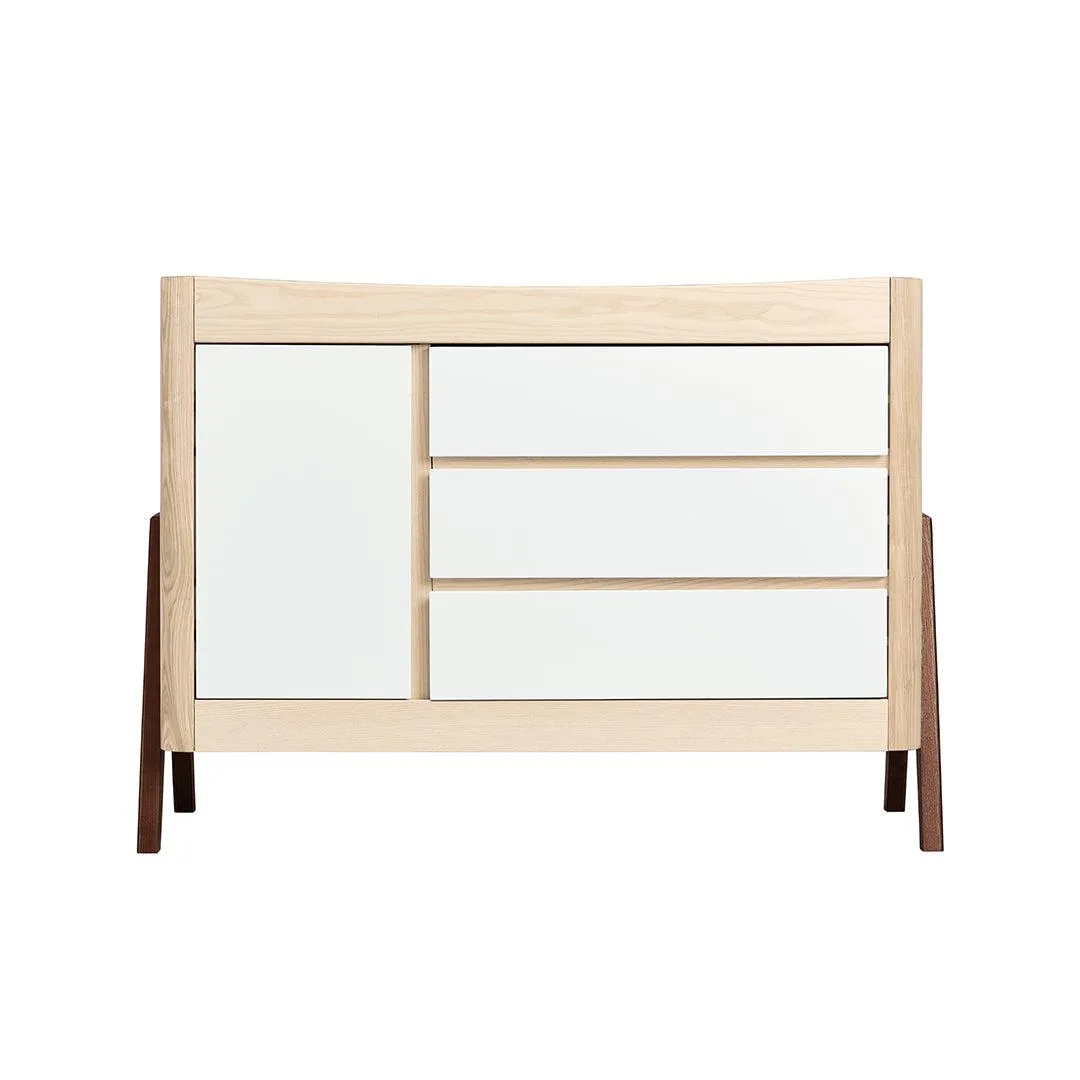 Gaia Baby Hera Cot Bed   Dresser Two Piece Bundle - Natural   Walnut