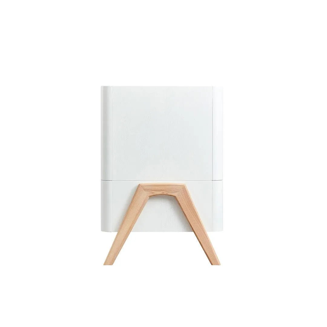 Gaia Baby Hera Cot Bed   Dresser   Wardrobe Three Piece Bundle - Scandi-White   Natural