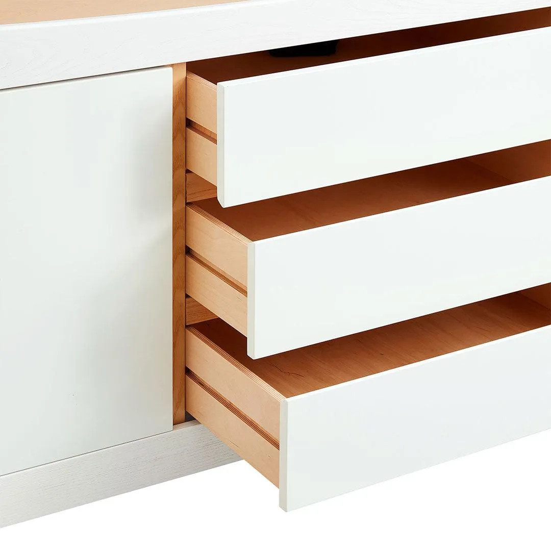 Gaia Baby Hera Cot Bed   Dresser   Wardrobe Three Piece Bundle - Scandi-White   Natural