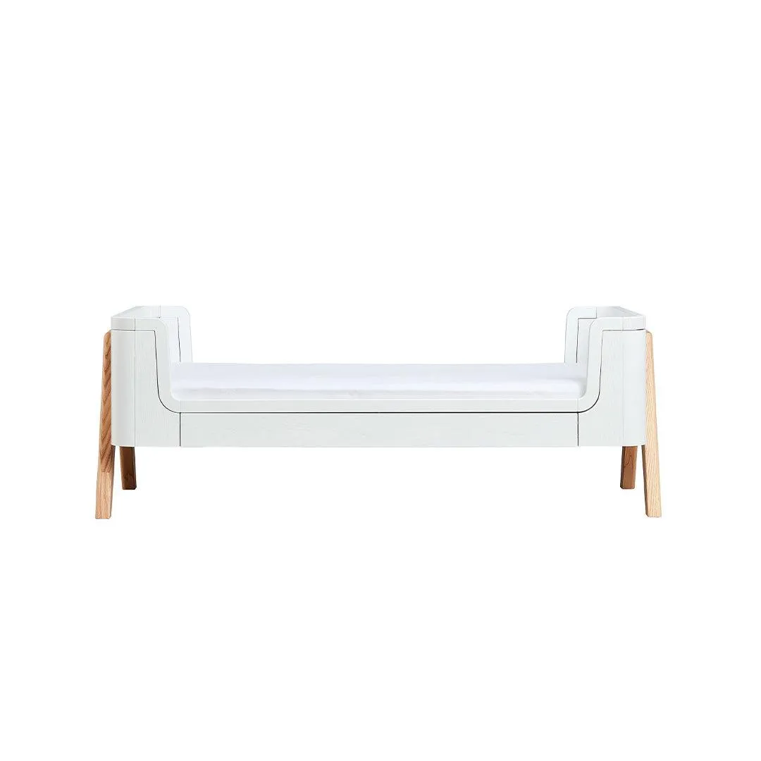 Gaia Baby Hera Cot Bed   Dresser   Wardrobe Three Piece Bundle - Scandi-White   Natural