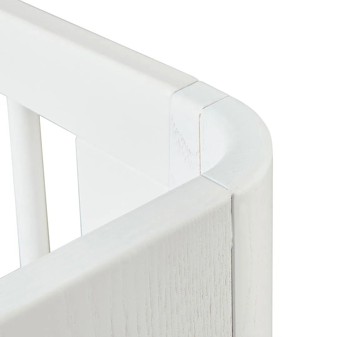 Gaia Baby Hera Cot Bed   Dresser   Wardrobe Three Piece Bundle - Scandi-White   Natural