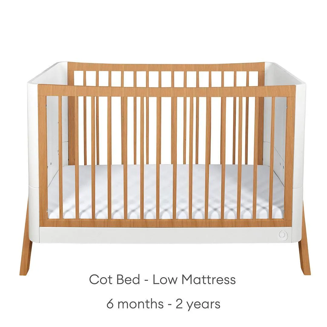 Gaia Baby Hera Cot Bed 'Studio Edit' - White / Oak