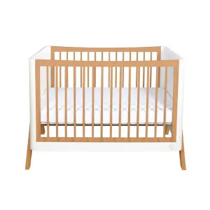 Gaia Baby Hera Cot Bed 'Studio Edit' - White / Oak
