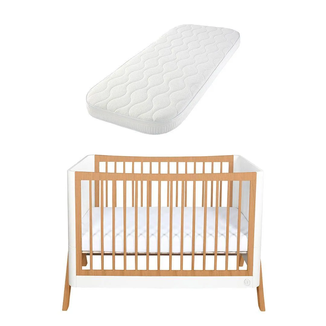 Gaia Baby Hera Cot Bed 'Studio Edit' - White / Oak