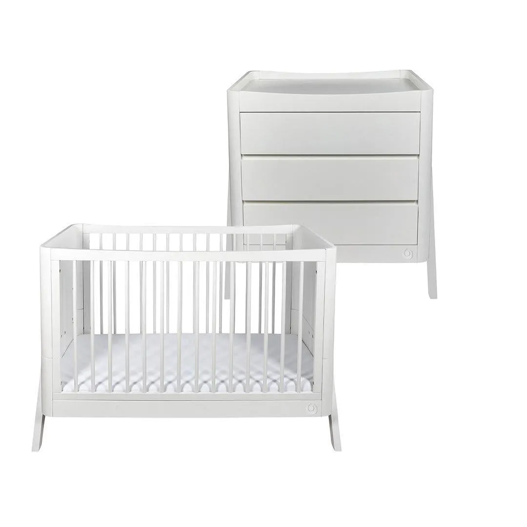 Gaia Baby Hera 'Studio Edit" Two Piece Set (Cot & Dresser) - White