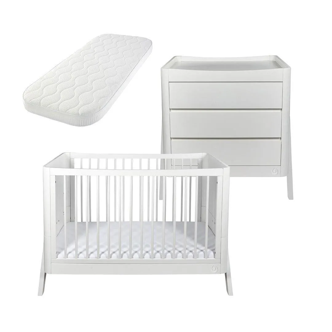 Gaia Baby Hera 'Studio Edit" Two Piece Set (Cot & Dresser) - White