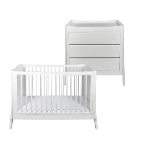 Gaia Baby Hera 'Studio Edit" Two Piece Set (Cot & Dresser) - White