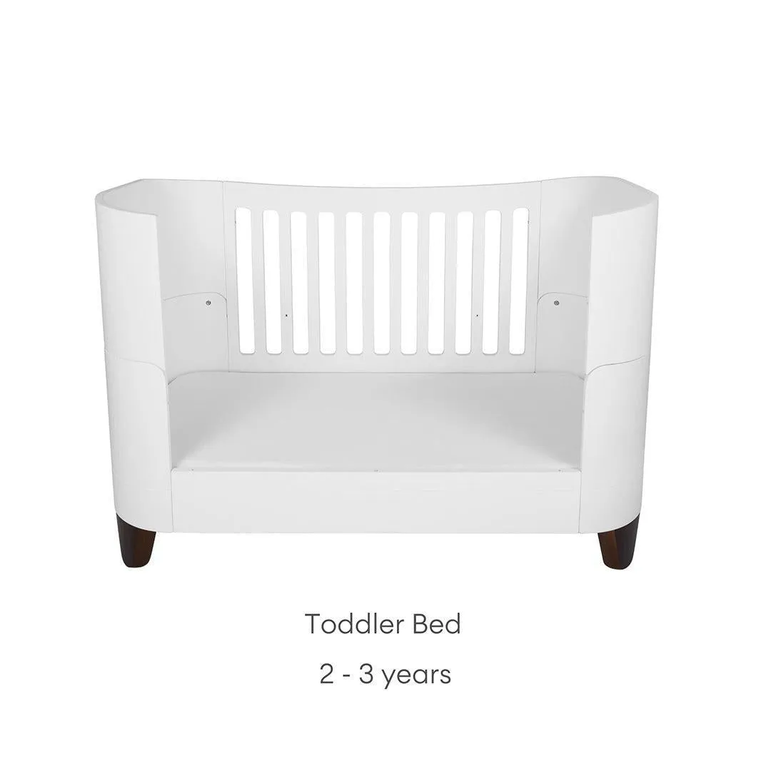 Gaia Baby Serena Cot Bed & Dresser Set - White / Walnut