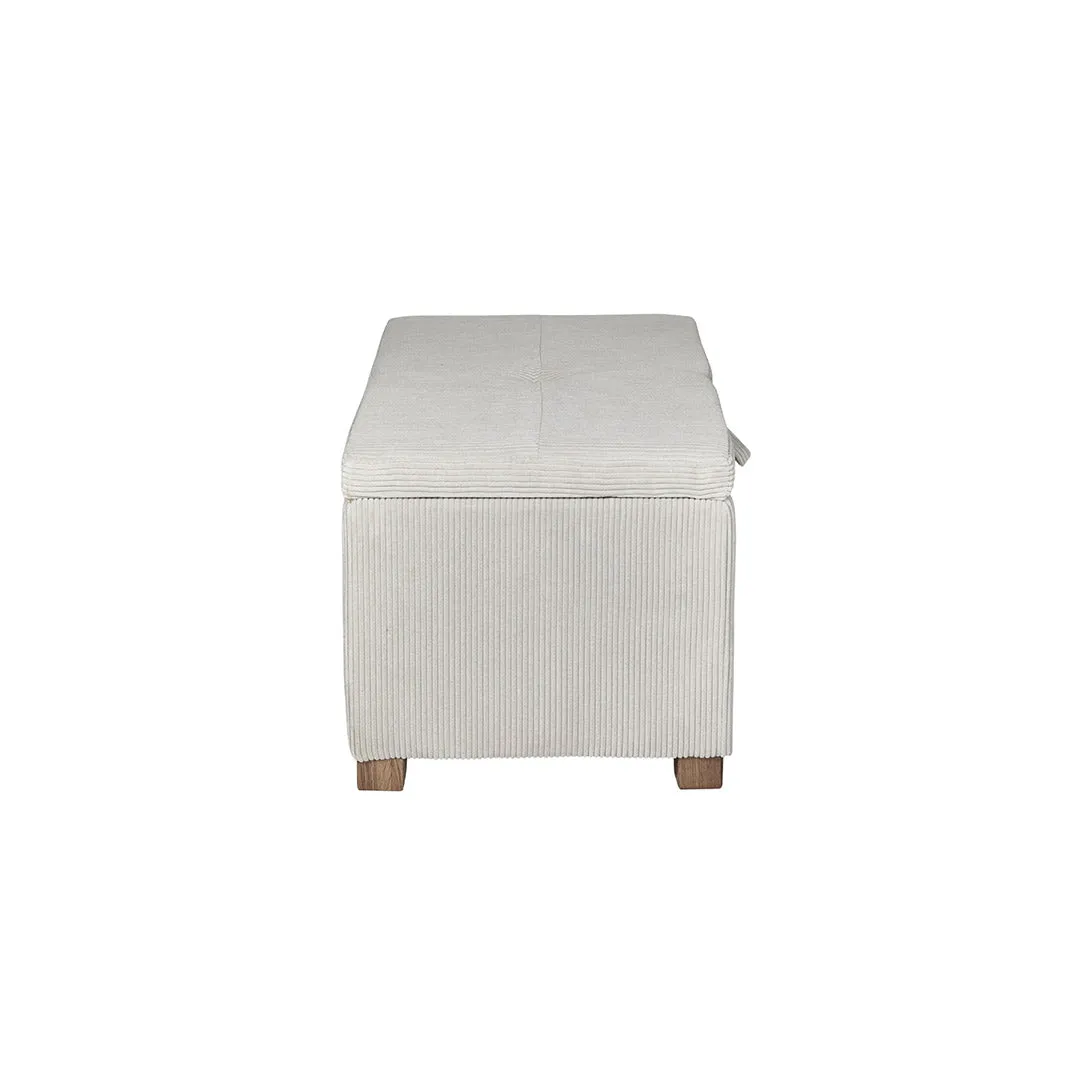 Gaia Baby Serena Footstool  - Ecru Corduroy