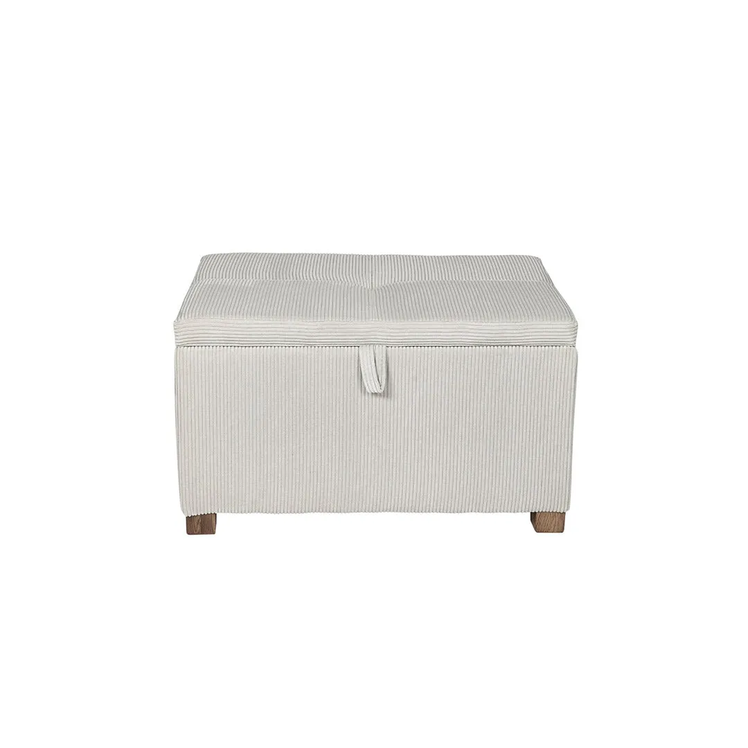 Gaia Baby Serena Footstool  - Ecru Corduroy