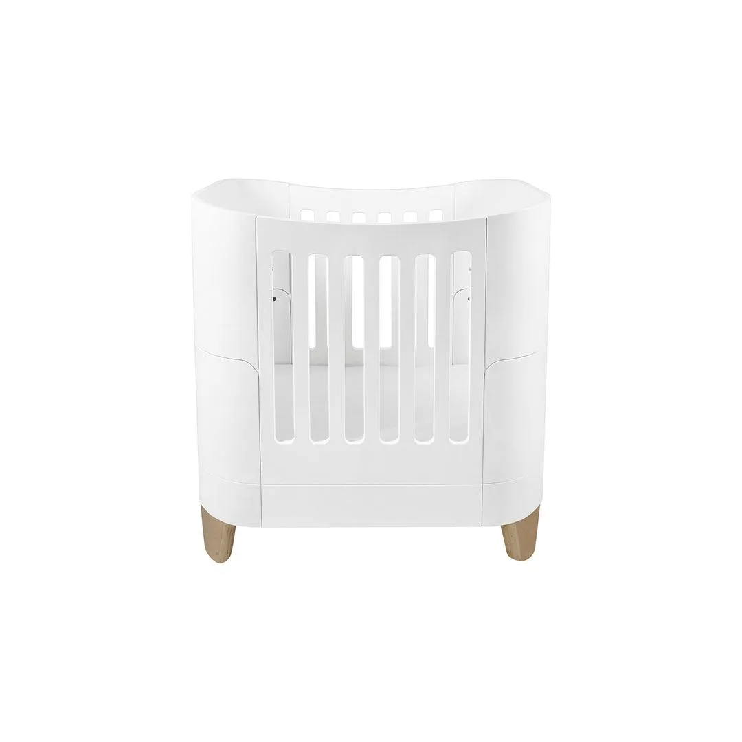 Gaia Baby Serena "All-In-One"  Includes Bedside (Incl Bedside mattress), Mini Cot & Cot Bed - White / Natural