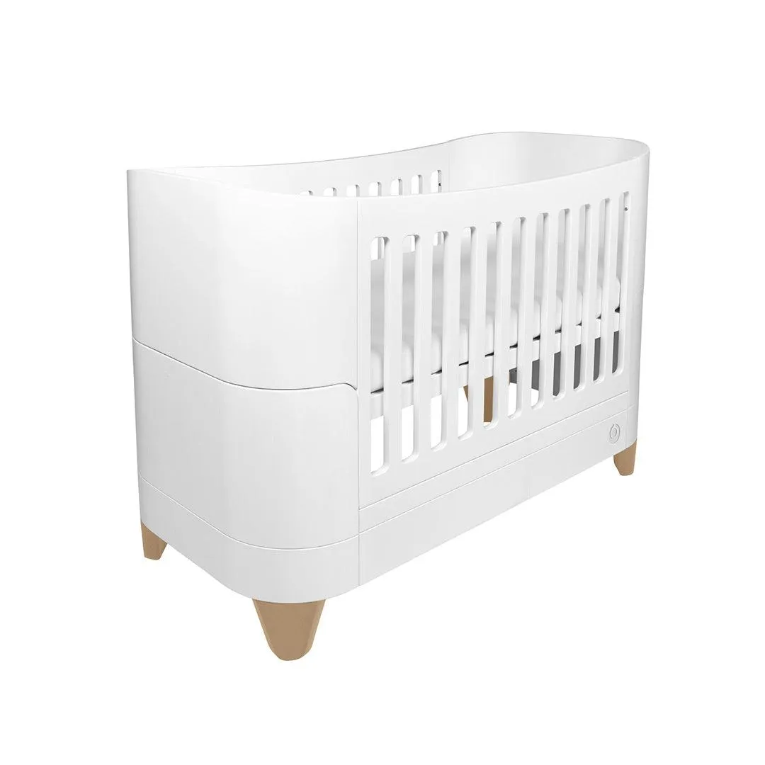 Gaia Baby Serena "All-In-One"  Includes Bedside (Incl Bedside mattress), Mini Cot & Cot Bed - White / Natural