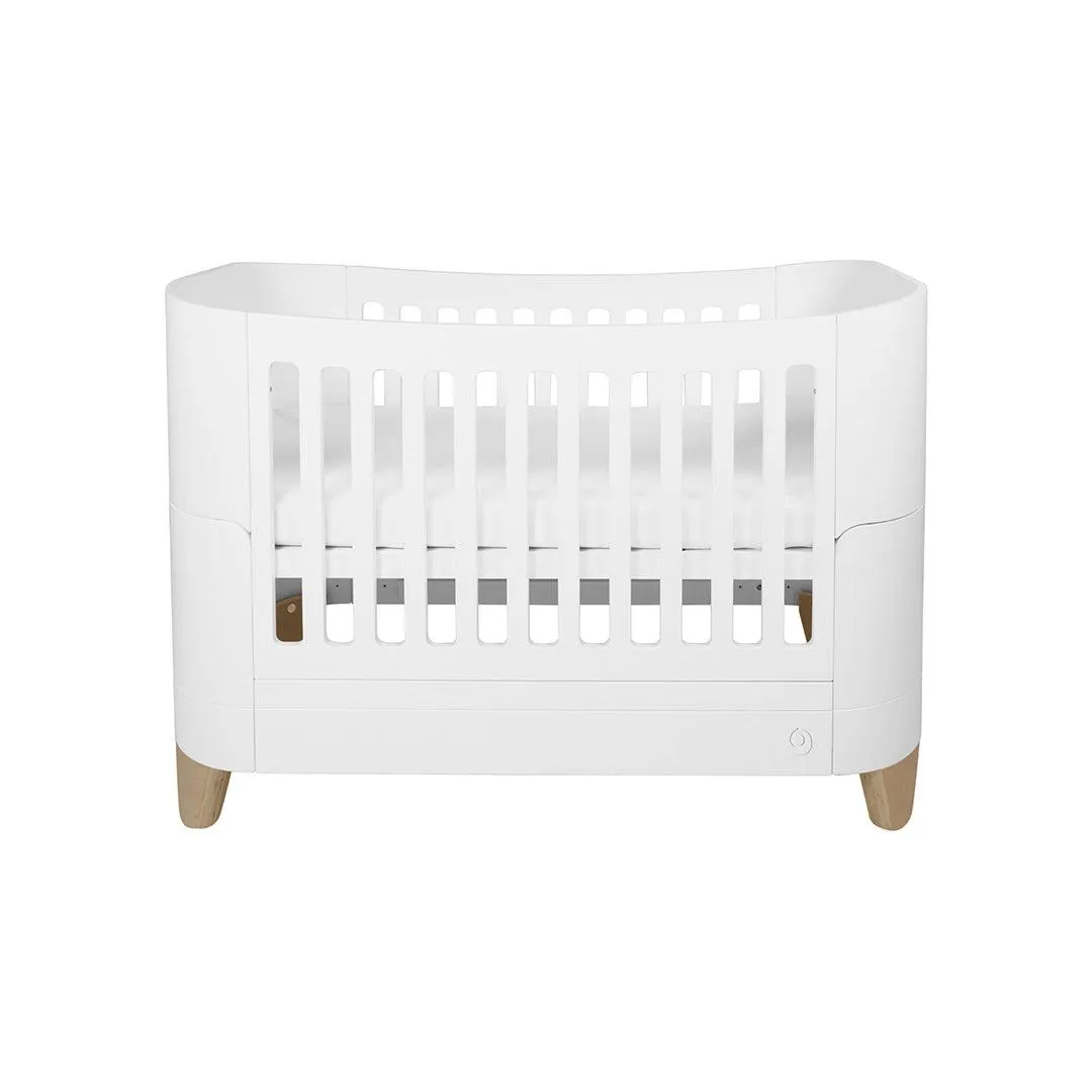 Gaia Baby Serena "All-In-One"  Includes Bedside (Incl Bedside mattress), Mini Cot & Cot Bed - White / Natural