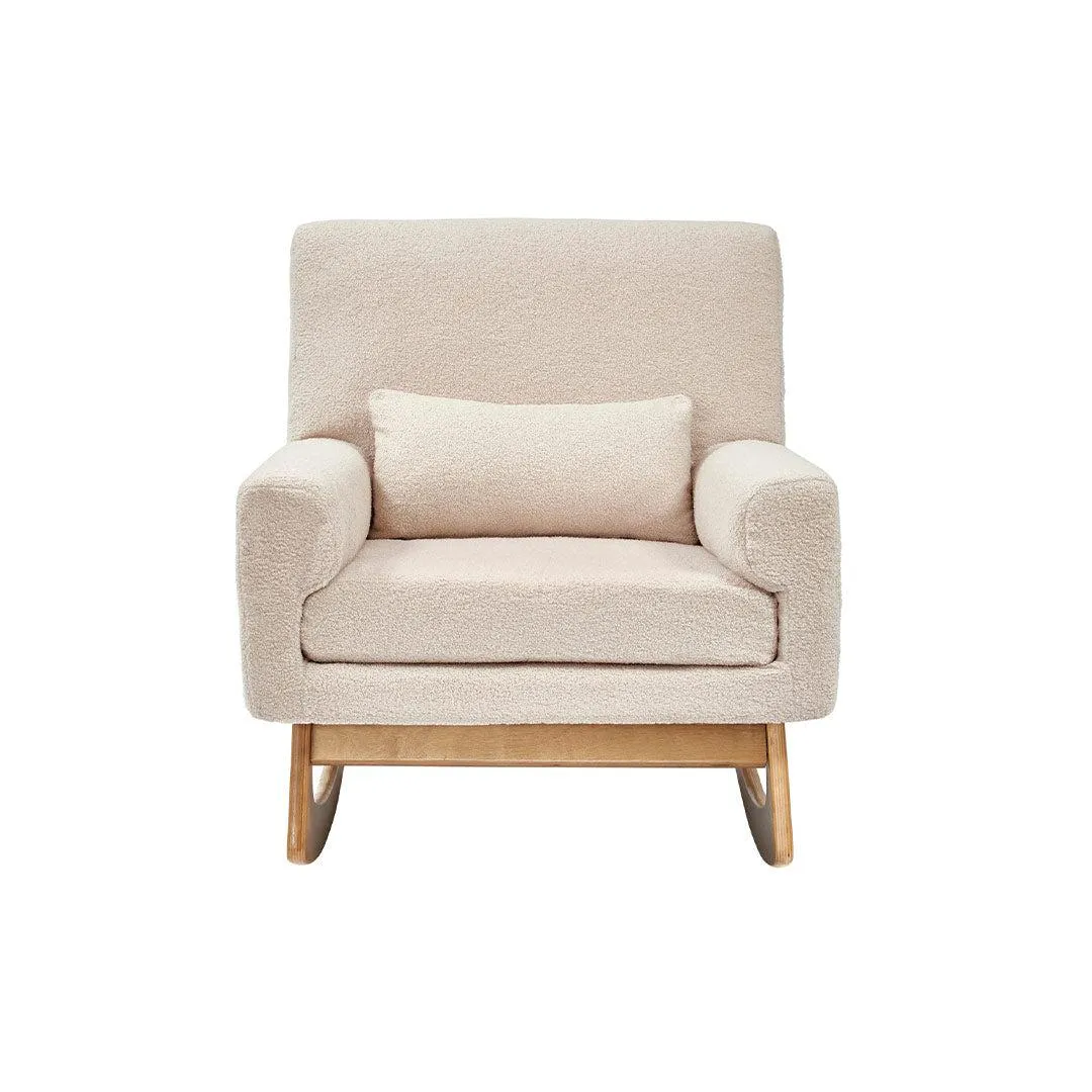 Gaia Baby Serena Rocking/Feeding Chair - Biscuit/Oak
