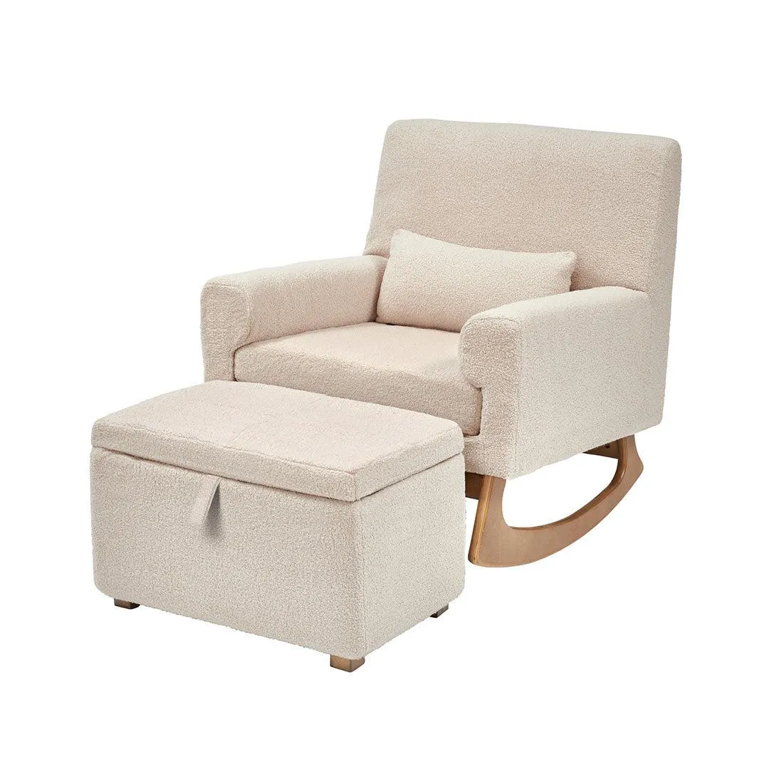Gaia Baby Serena Rocking/Feeding Chair - Biscuit/Oak