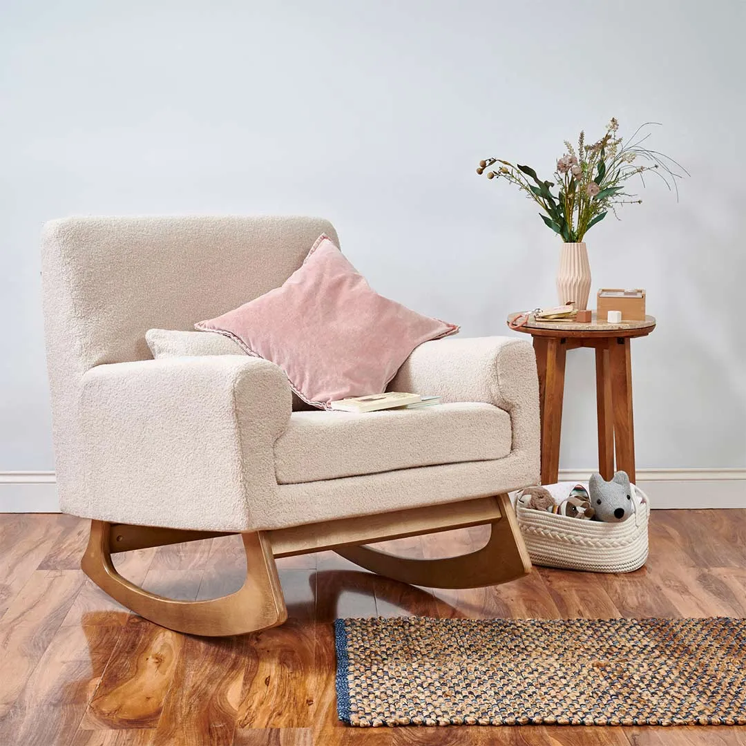Gaia Baby Serena Rocking/Feeding Chair - Biscuit/Oak